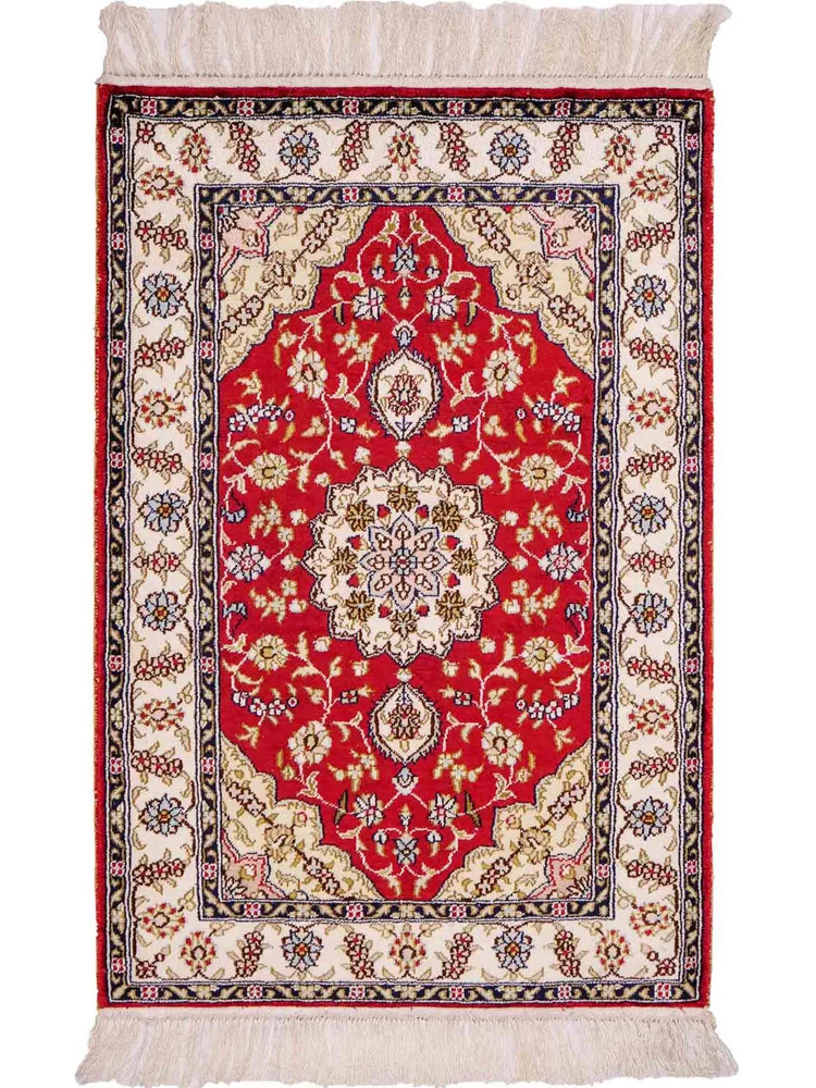 China Seide Teppich 60x92cm - Orientteppich - rot