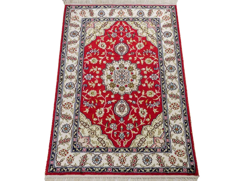 China Seide Teppich 60x92cm - Orientteppich - rot