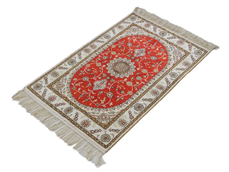 China Seide Teppich 61x93cm - Orientteppich - rot