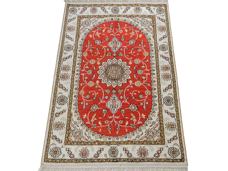 China Seide Teppich 61x93cm - Orientteppich - rot