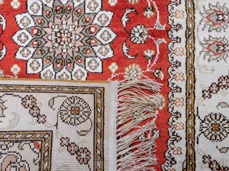 China Seide Teppich 61x93cm - Orientteppich - rot