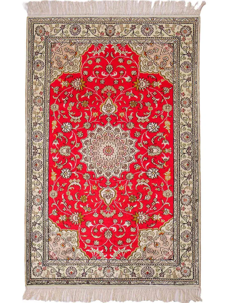 China Seide Teppich 78x122cm - Orientteppich - rot