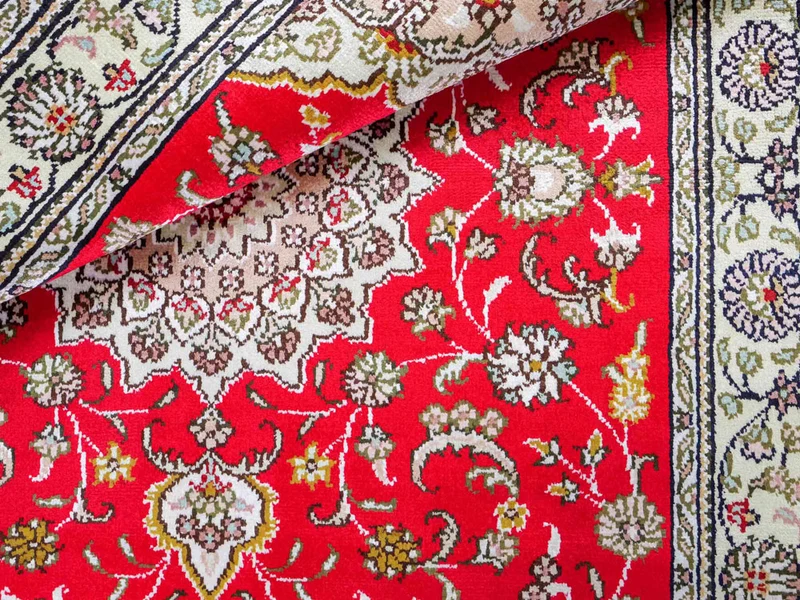 China Seide Teppich 78x122cm - Orientteppich - rot