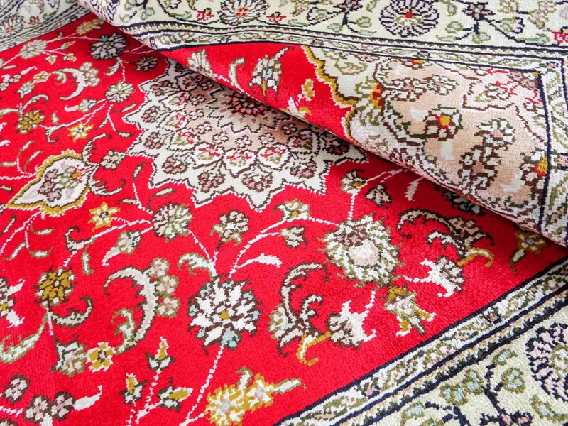 China Seide Teppich 78x122cm - Orientteppich - rot