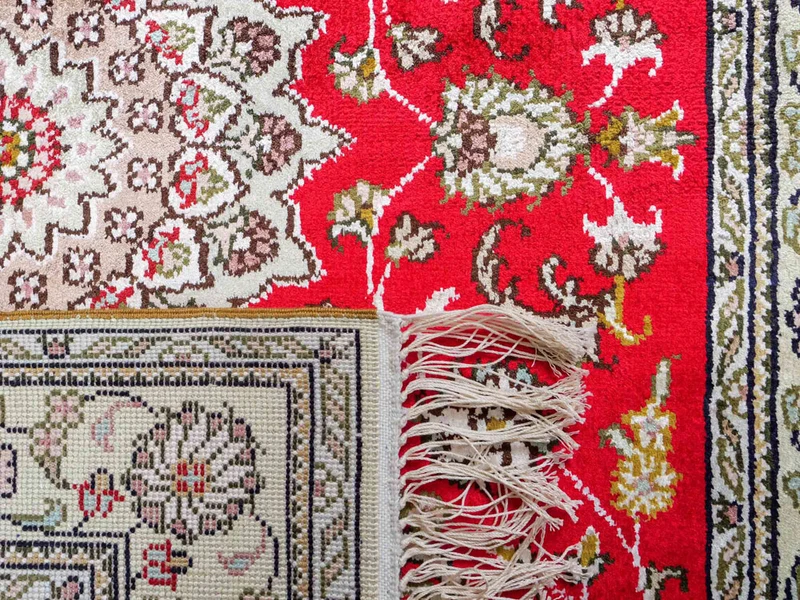China Seide Teppich 78x122cm - Orientteppich - rot