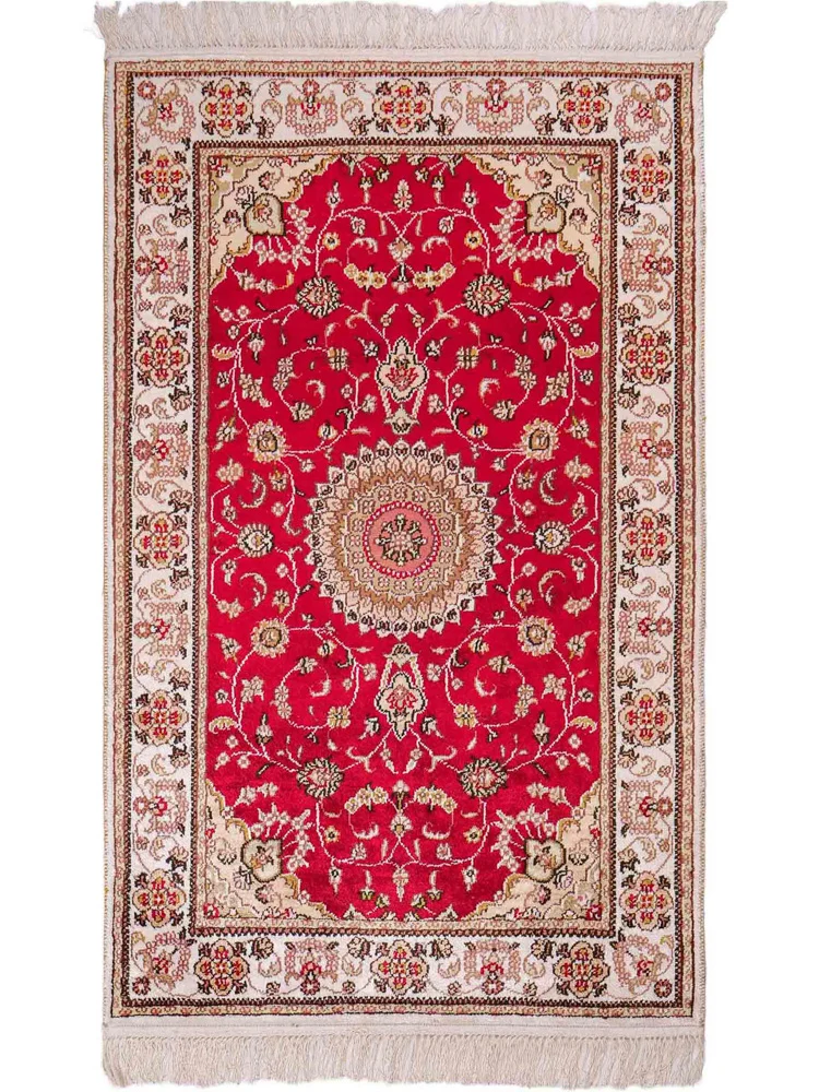 China Seide Teppich 76x120cm - Orientteppich - rot