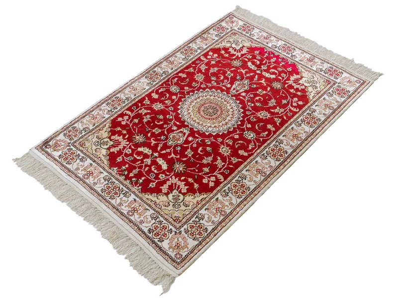 China Seide Teppich 77x117cm - Orientteppich - rot
