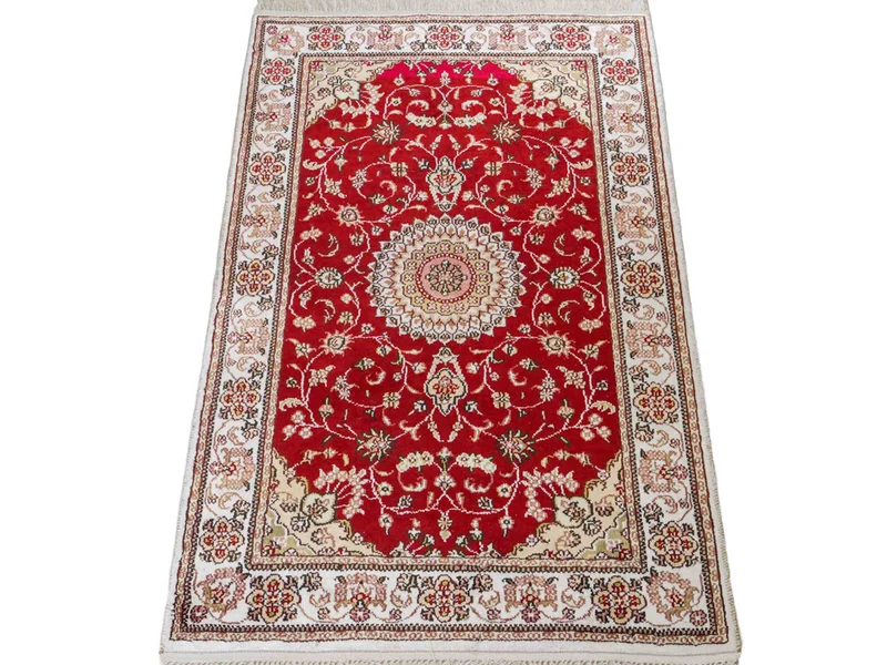 China Seide Teppich 77x117cm - Orientteppich - rot