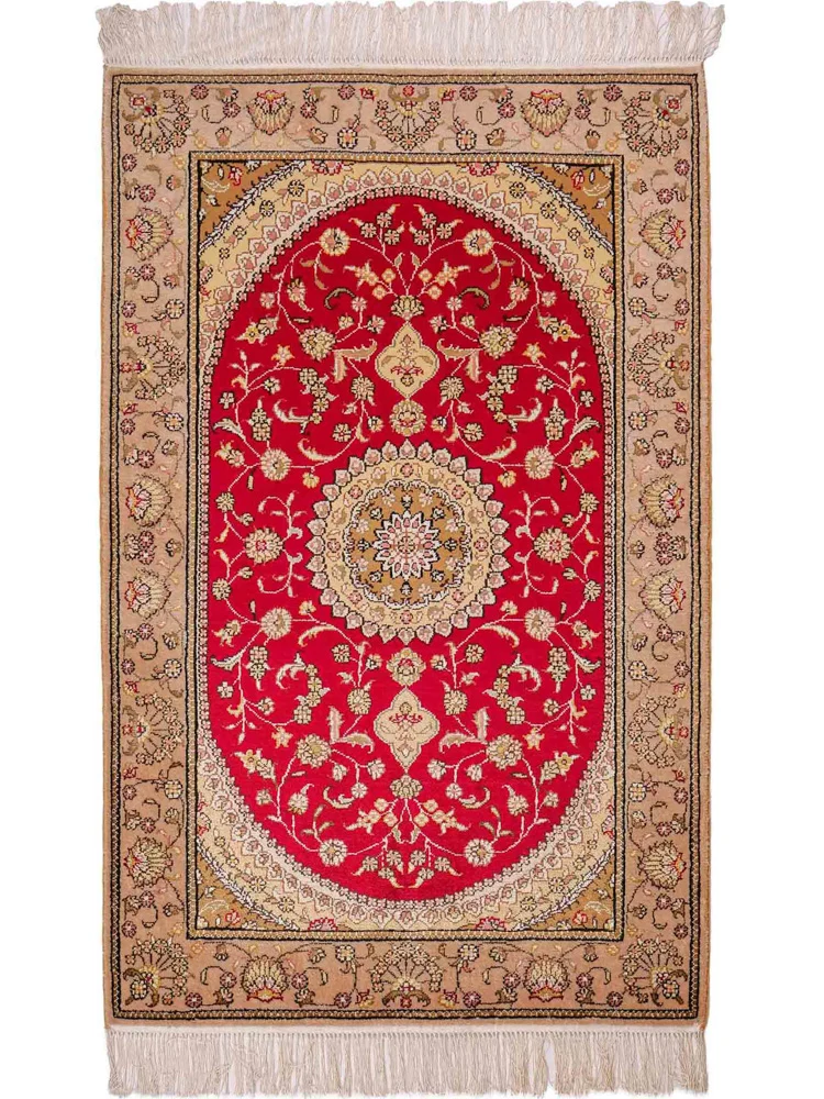 China Seide Teppich 78x121cm - Orientteppich - rot