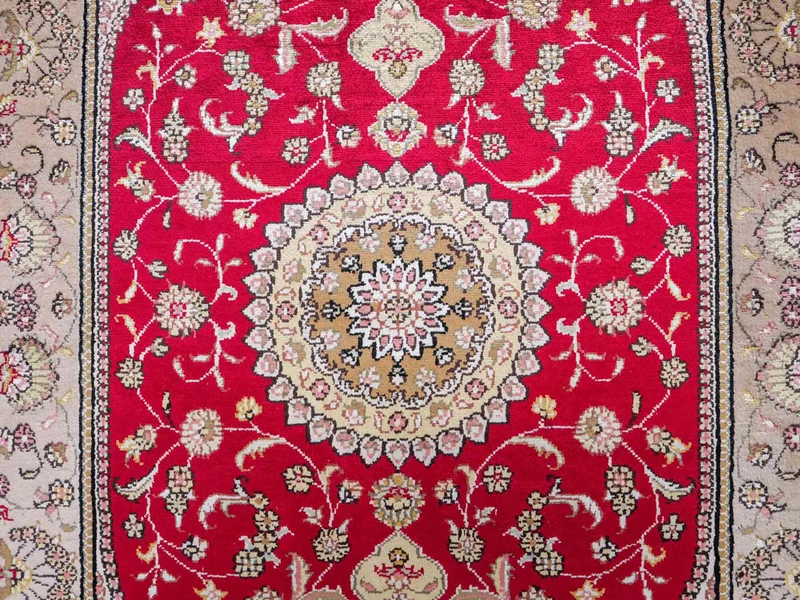 China Seide Teppich 78x121cm - Orientteppich - rot