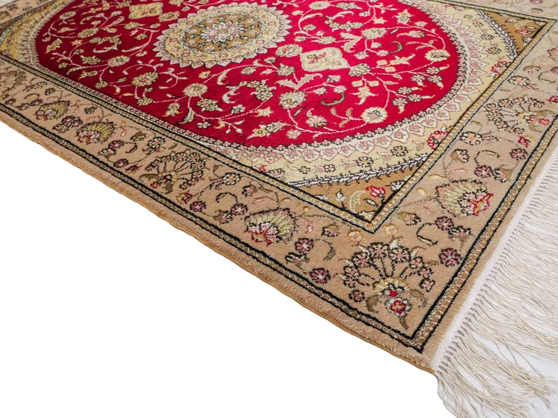 China Seide Teppich 78x121cm - Orientteppich - rot