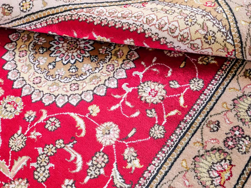 China Seide Teppich 78x121cm - Orientteppich - rot