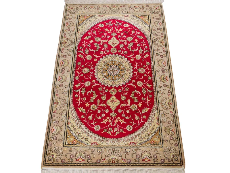 China Seide Teppich 78x121cm - Orientteppich - rot