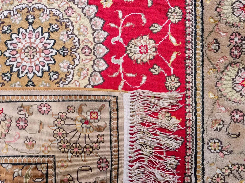China Seide Teppich 78x121cm - Orientteppich - rot