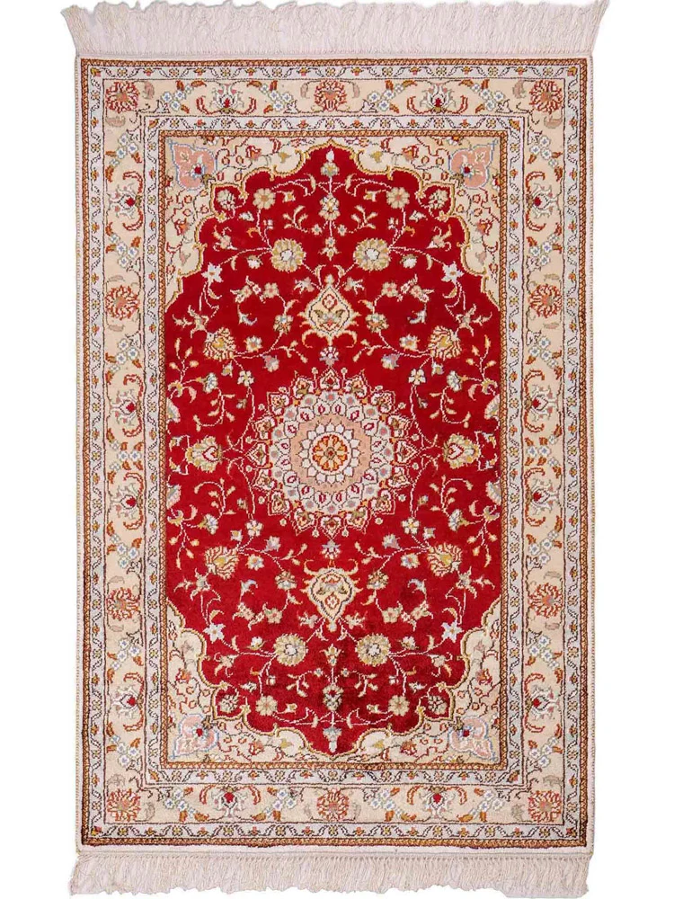 China Seide Teppich 77x120cm - Orientteppich - rot