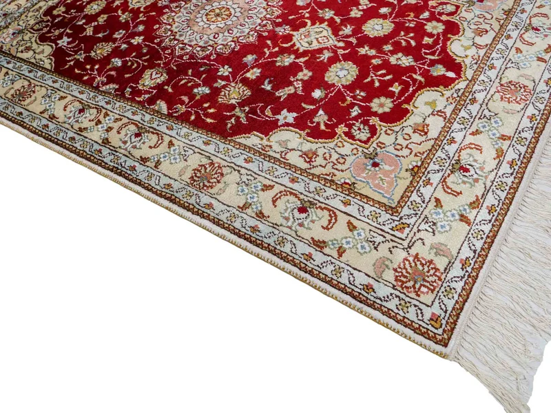 China Seide Teppich 77x120cm - Orientteppich - rot