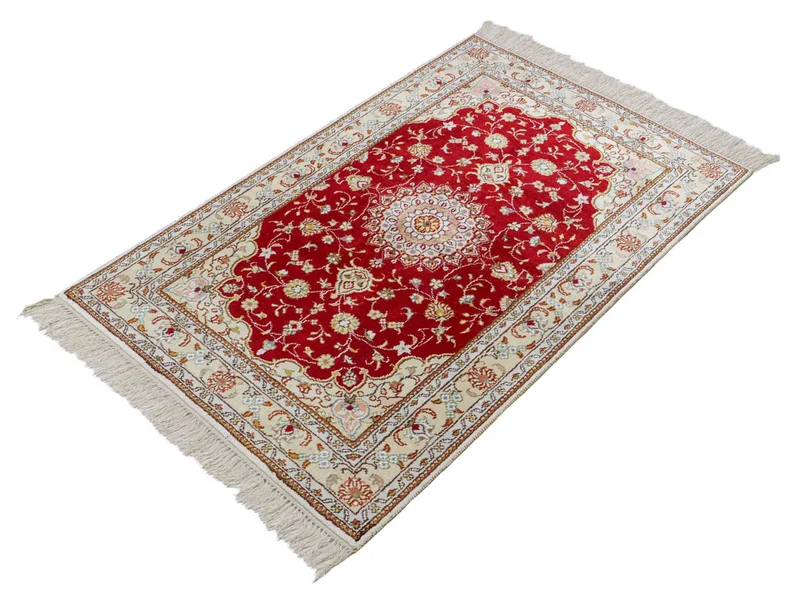 China Seide Teppich 77x120cm - Orientteppich - rot