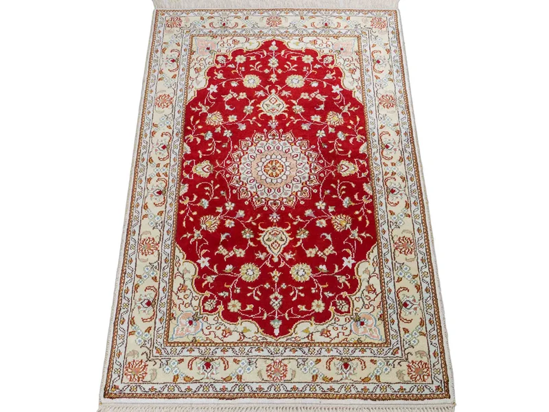 China Seide Teppich 77x120cm - Orientteppich - rot