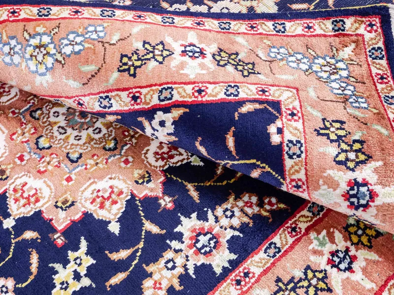 China Seide Teppich 78x122cm - Orientteppich - dunkelblau