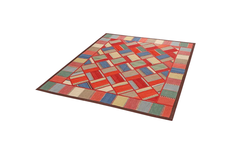 Kelim Tekkeh · Handgewebt – Bunt, 180x154 cm