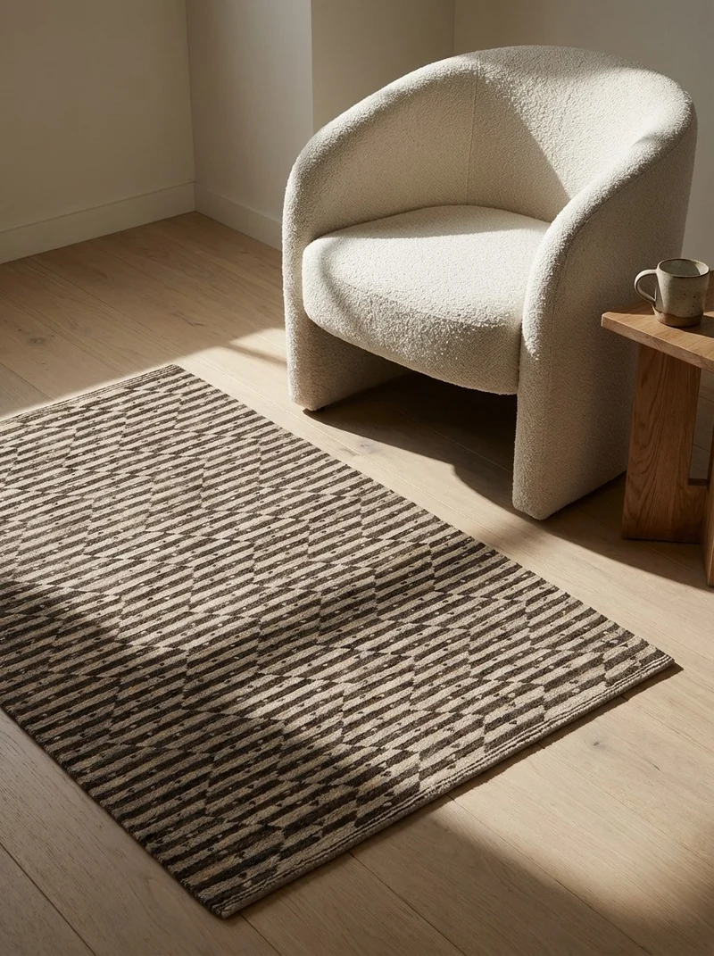 Rizbaf · Handgeknüpft – Beige, 126x82 cm