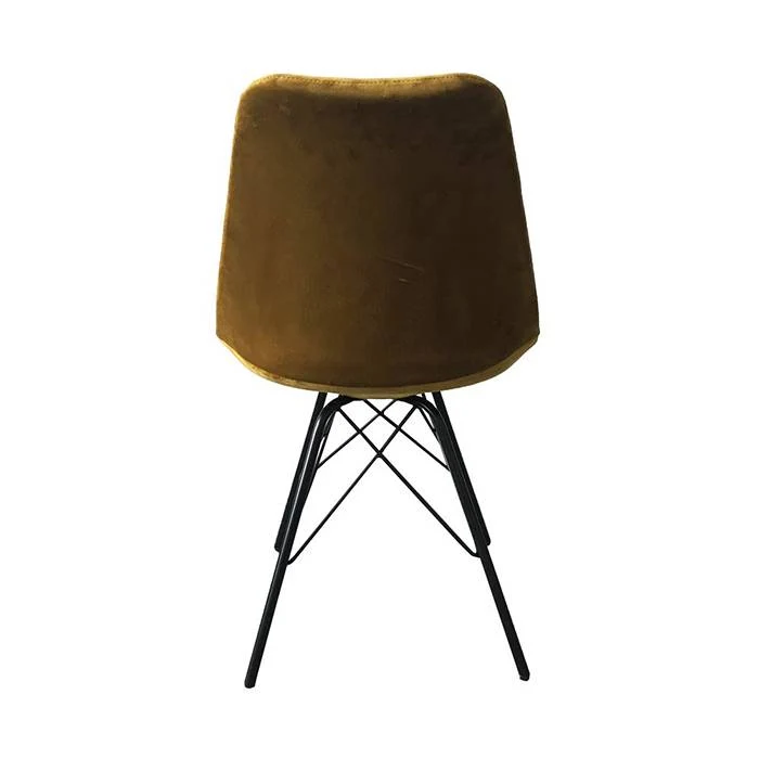 Samtstuhl - Gold/Ocker