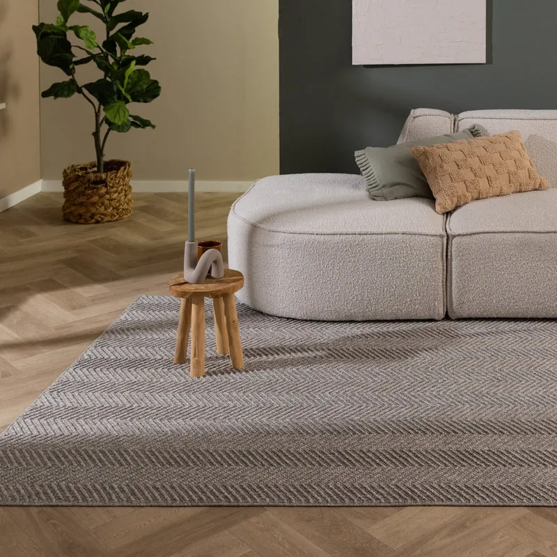 Nachhaltiger Teppich - Lorre Lines Grau Anthrazit