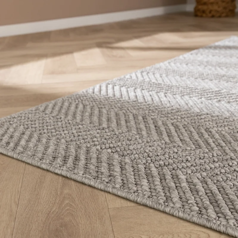 Nachhaltiger Teppich - Lorre Lines Grau Anthrazit