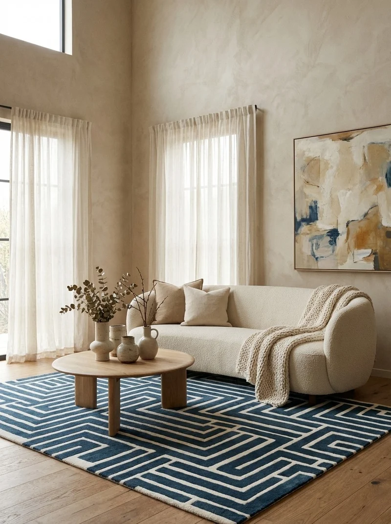 Skyline · Handgetuftet – Blau, 240x170 cm