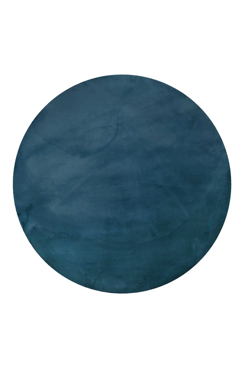 Esprit Teppich Rund Petrol und sehr flauschig Hochflor "Alice"
