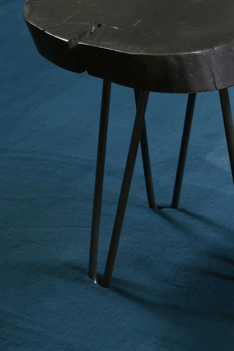 Esprit Teppich Rund Petrol und sehr flauschig Hochflor "Alice"