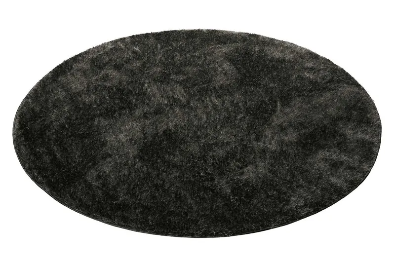 Teppich Rund Anthrazit Hochflor "Fanny" WECONhome Basics
