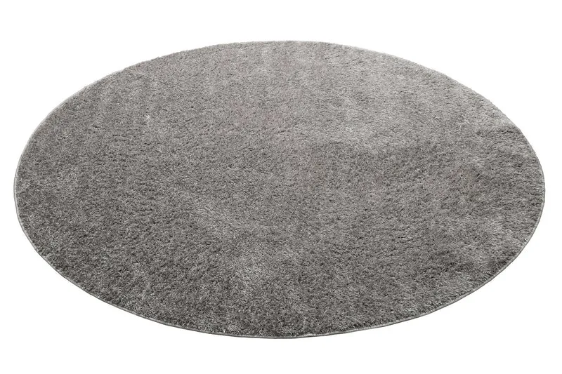 Teppich Rund Grau Hochflor "Fanny" WECONhome Basics