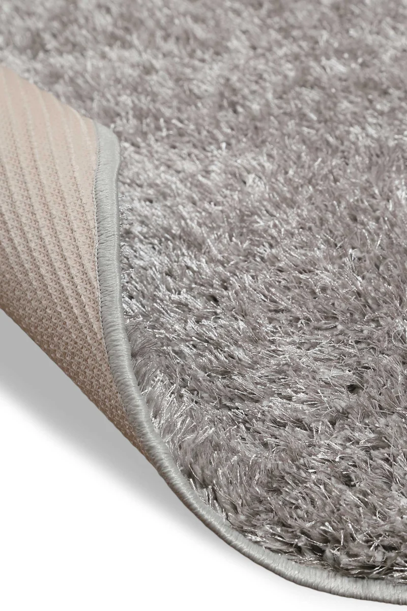 Teppich Rund Grau Hochflor "Fanny" WECONhome Basics
