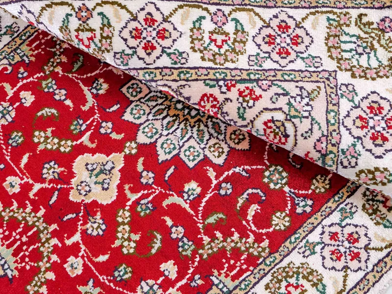 China Seide Teppich 62x89cm - Orientteppich - rot