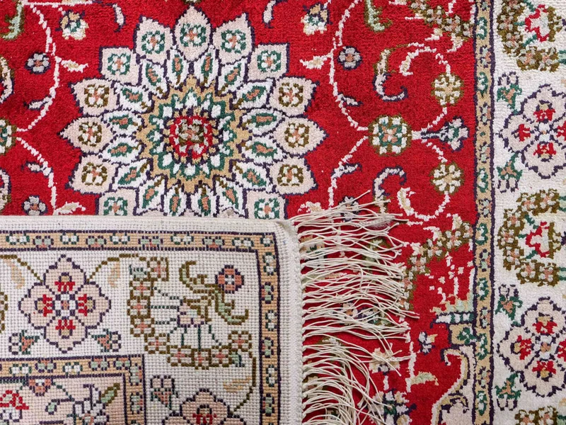 China Seide Teppich 62x89cm - Orientteppich - rot