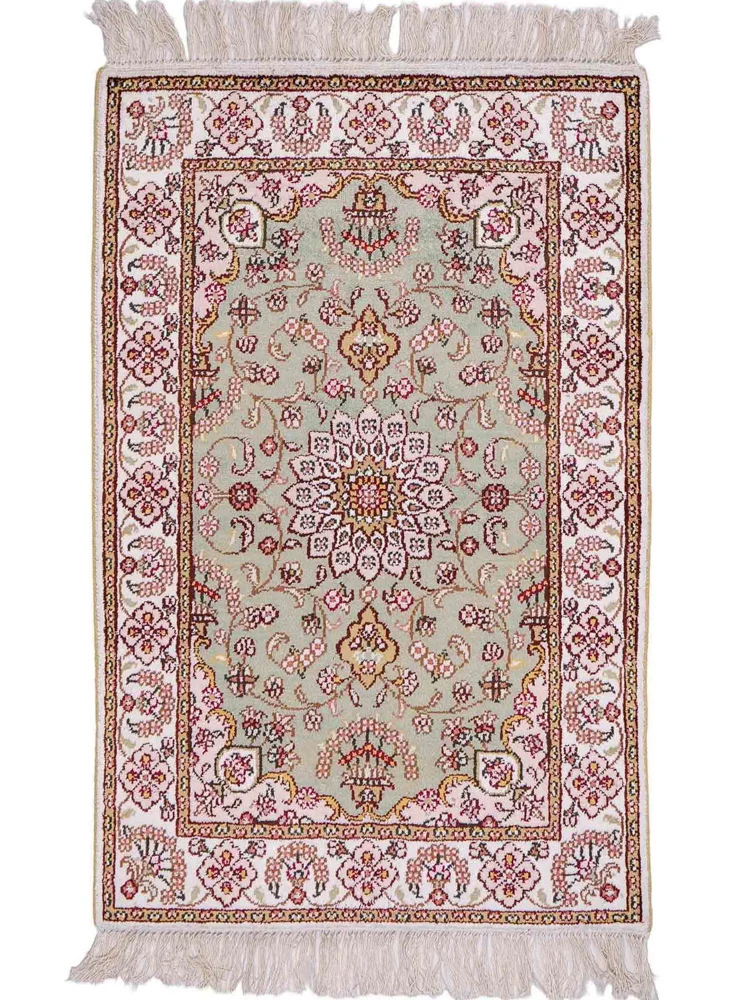 China Seide Teppich 63x92cm - Orientteppich - sand