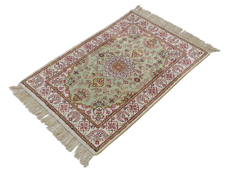 China Seide Teppich 63x92cm - Orientteppich - sand