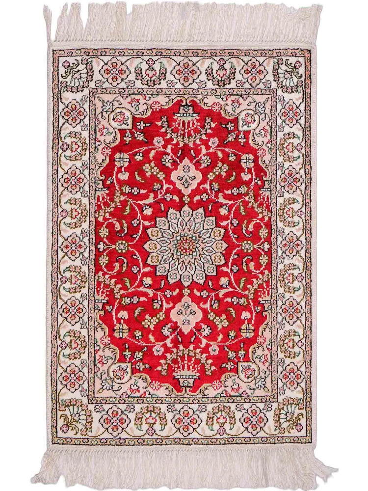 China Seide Teppich 62x89cm - Orientteppich - rot