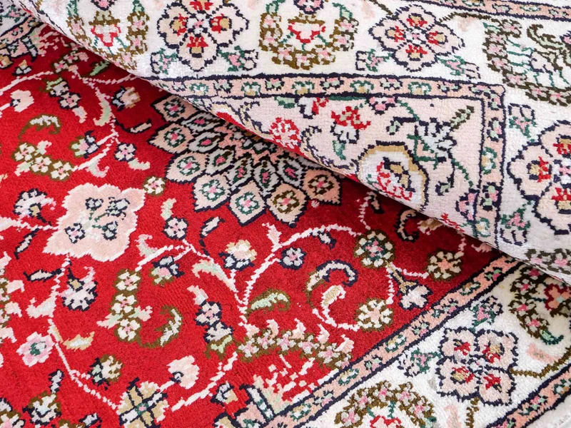 China Seide Teppich 62x89cm - Orientteppich - rot