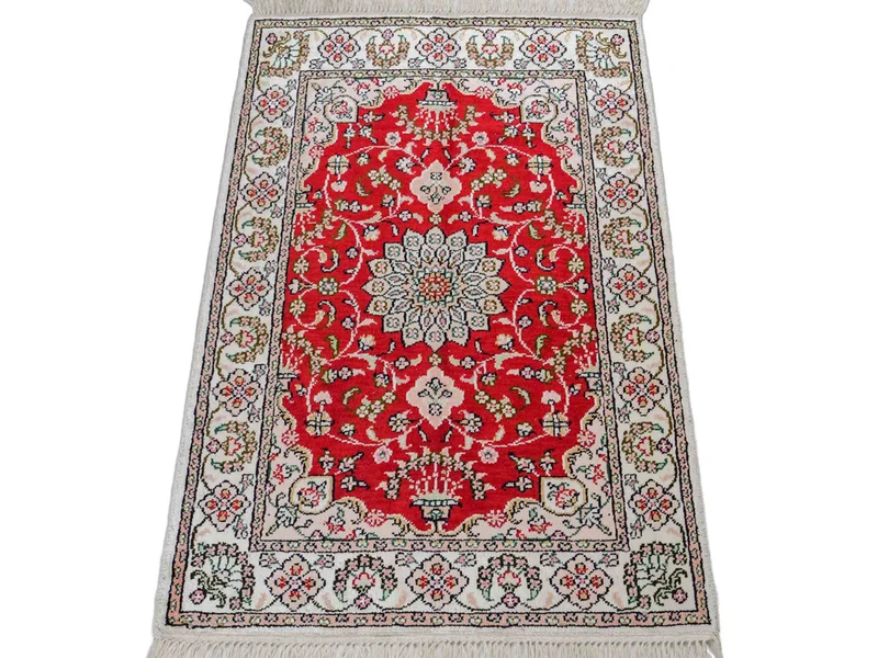 China Seide Teppich 62x89cm - Orientteppich - rot