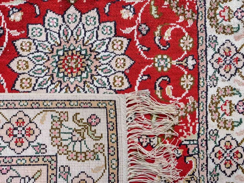 China Seide Teppich 62x89cm - Orientteppich - rot