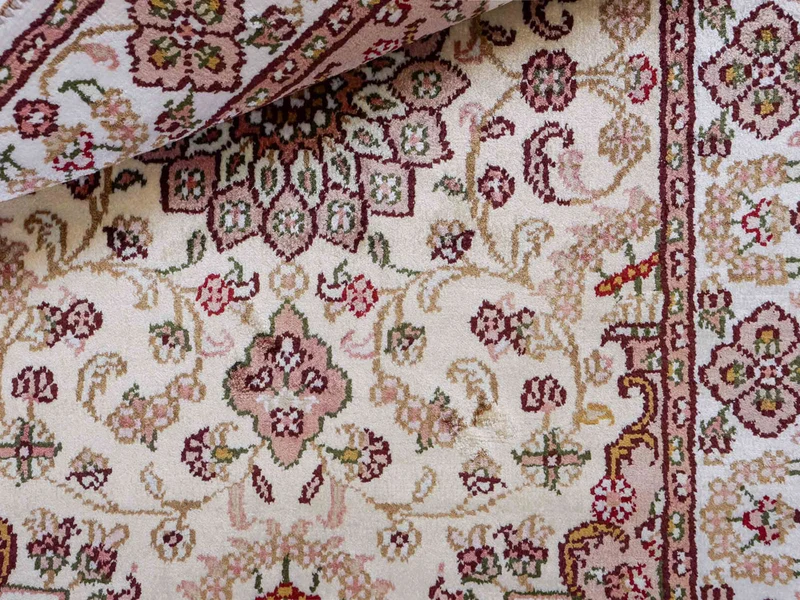 China Seide Teppich 60x89cm - Orientteppich - hellbeige