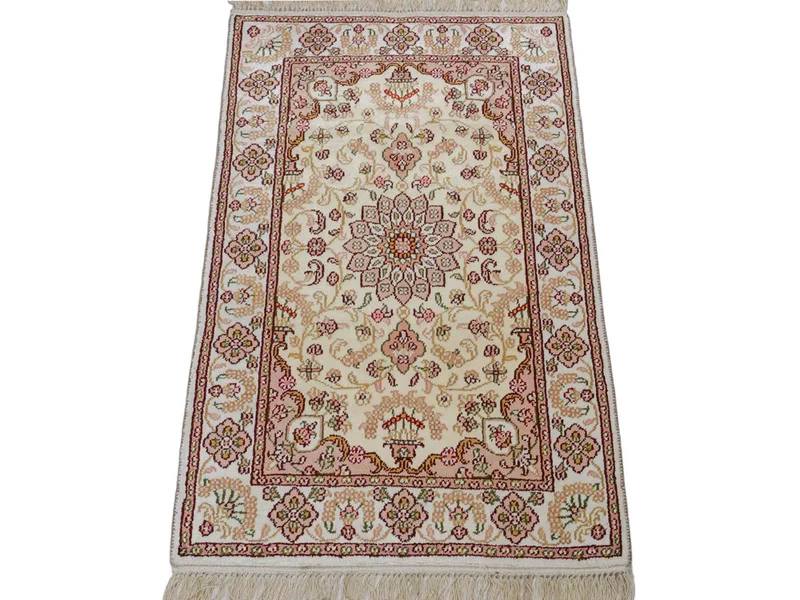 China Seide Teppich 60x89cm - Orientteppich - hellbeige