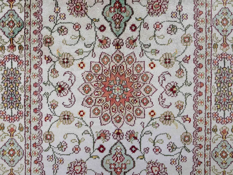 China Seide Teppich 59x89cm - Orientteppich - beige