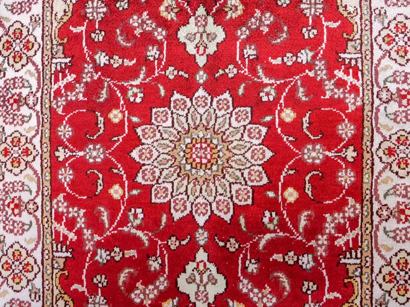 China Seide Teppich 62x90cm - Orientteppich - rot