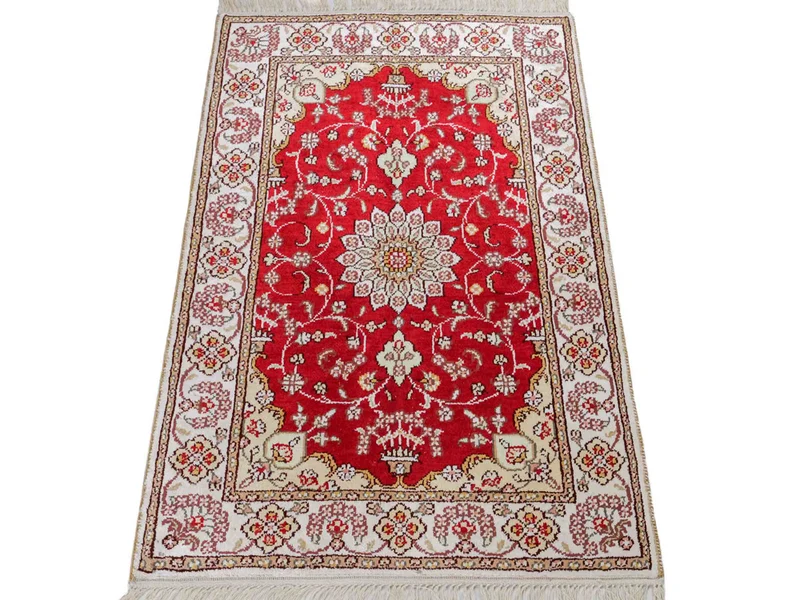 China Seide Teppich 62x90cm - Orientteppich - rot