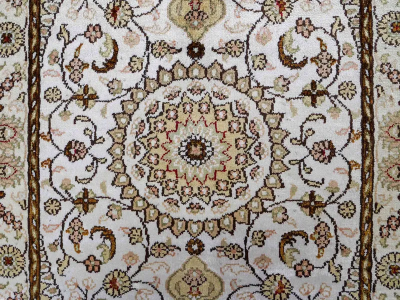 China Seide Teppich 59x88cm - Orientteppich - beige