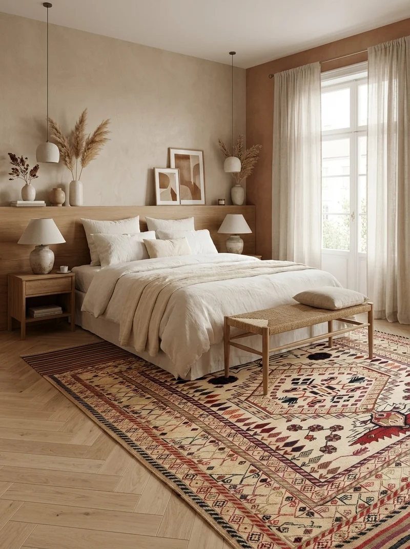 Kelim Belutch · Handgewebt – Beige, 282x217 cm