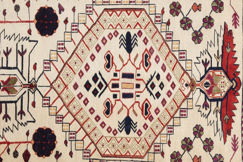 Kelim Belutch · Handgewebt – Beige, 282x217 cm